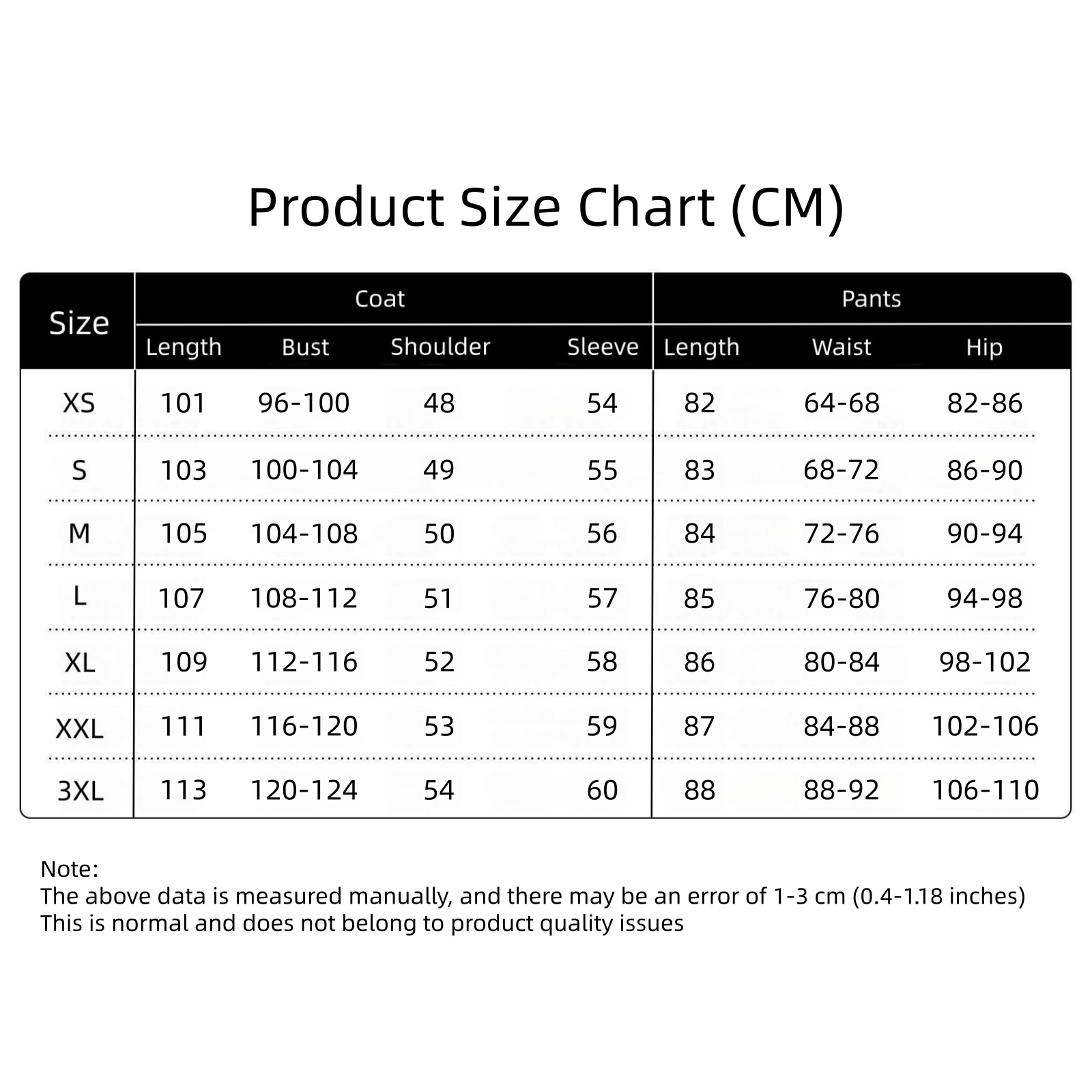 Gachiakuta Enjin cosplay costume size chart