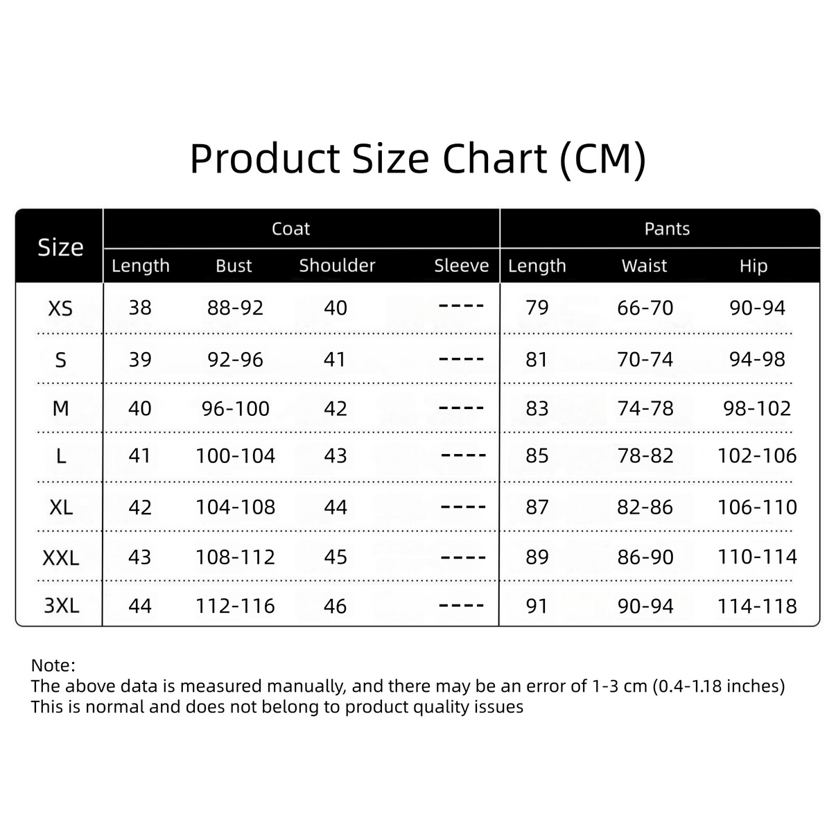 Gachiakuta Rudoo cosplay costume size chart