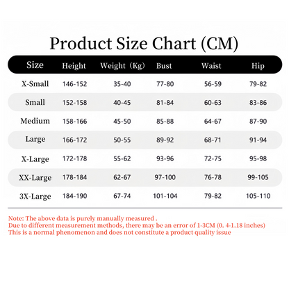 Genshin Varesa cosplay costume size chart
