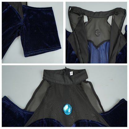 mizi cosplay blue dress collar sleeve inner detail close up