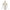 full front view alien stage sua satin white dress costume with puff sleeves and long gloves