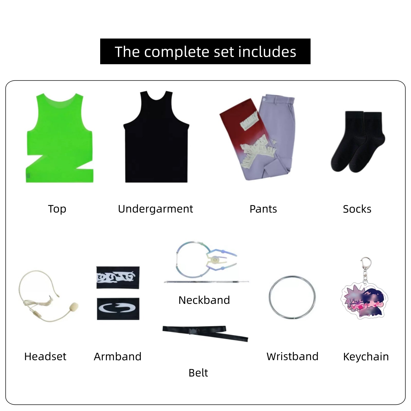 alien stage till cosplay full set product list