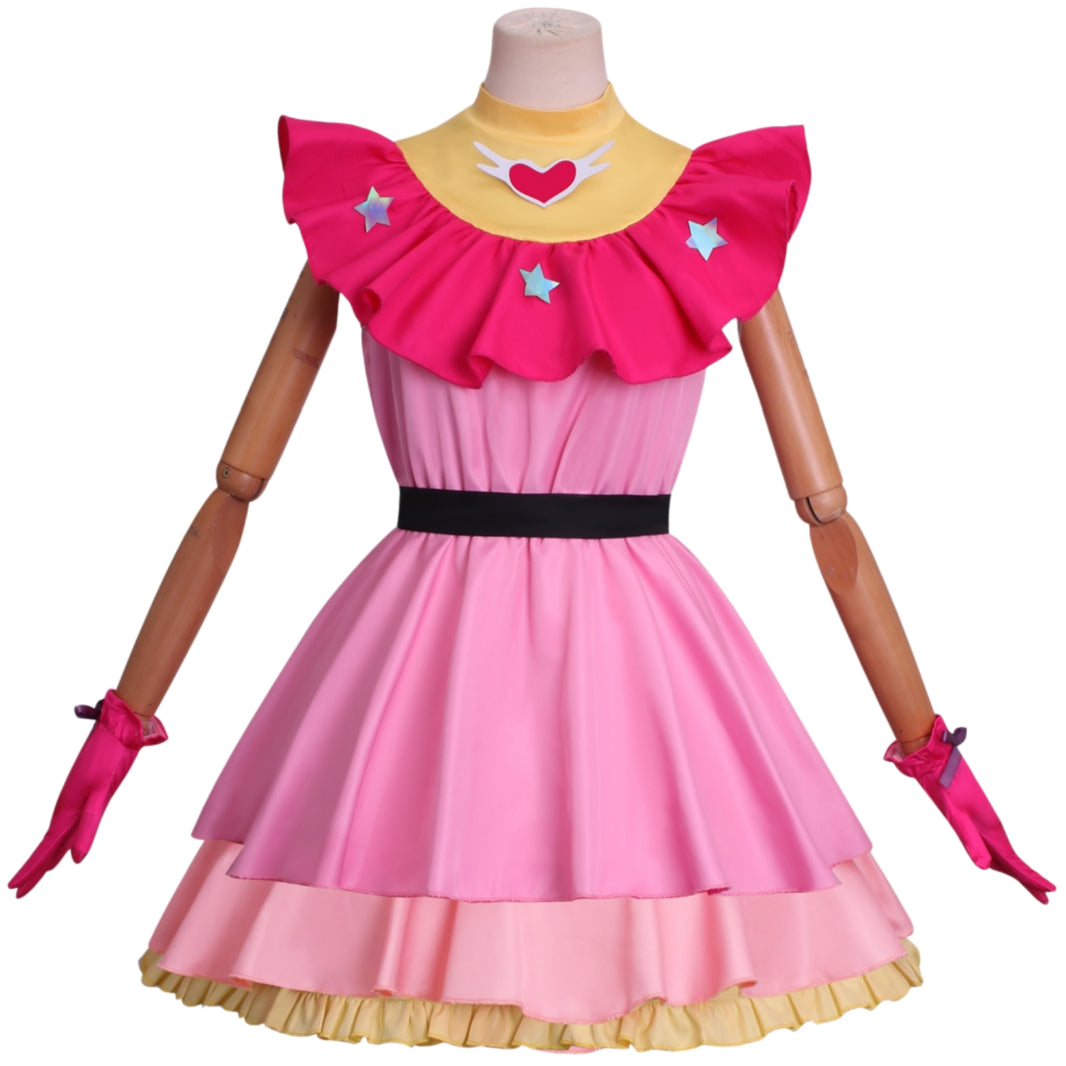 anime oshi no ko hoshino ai cosplay pink dress uniform full outfit mannequin shot