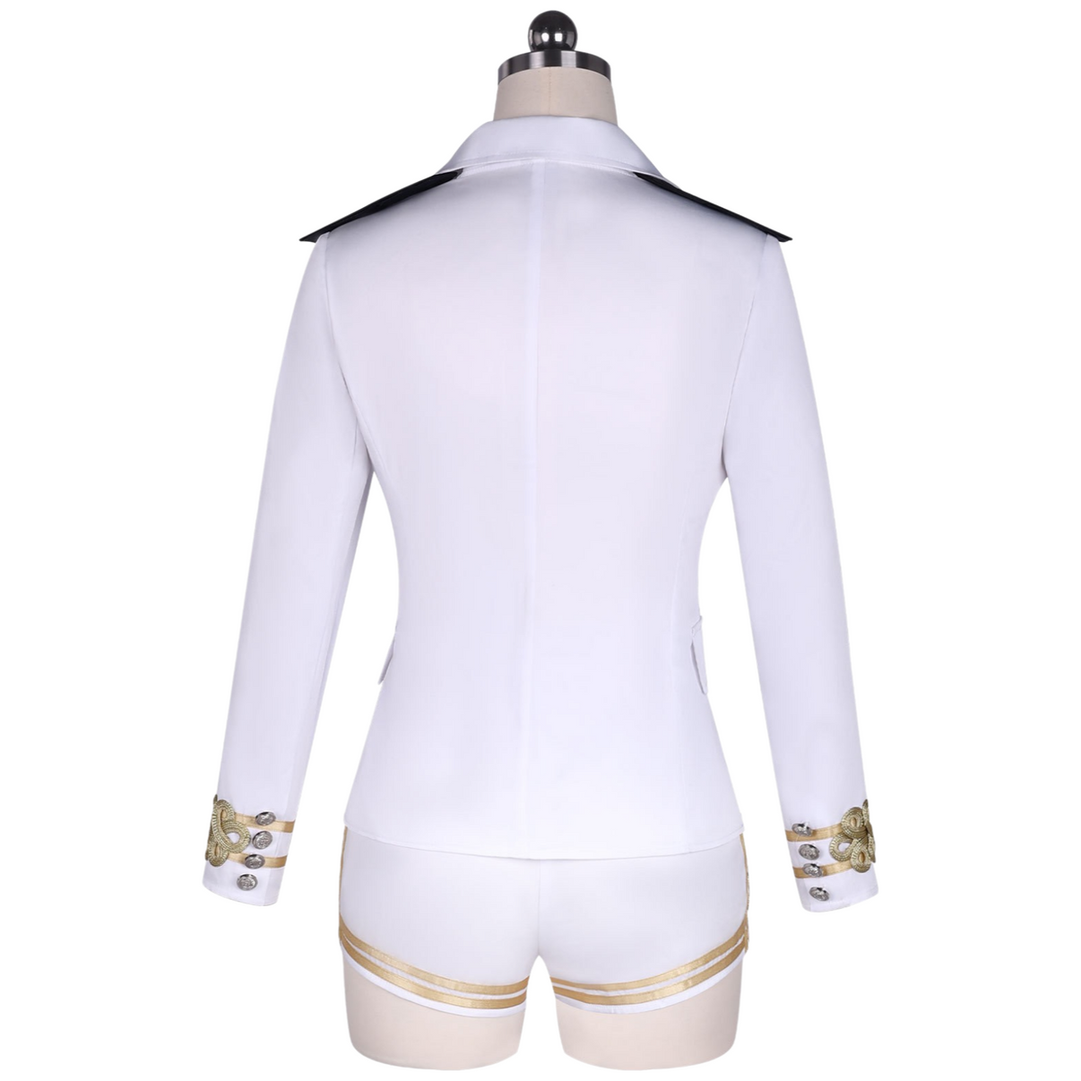 back view white sailor costume women naval cosplay uniform set