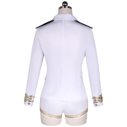 back view white sailor costume women naval cosplay uniform set