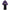back view of printed kokushibou cosplay kimono and black hakama pants outfit