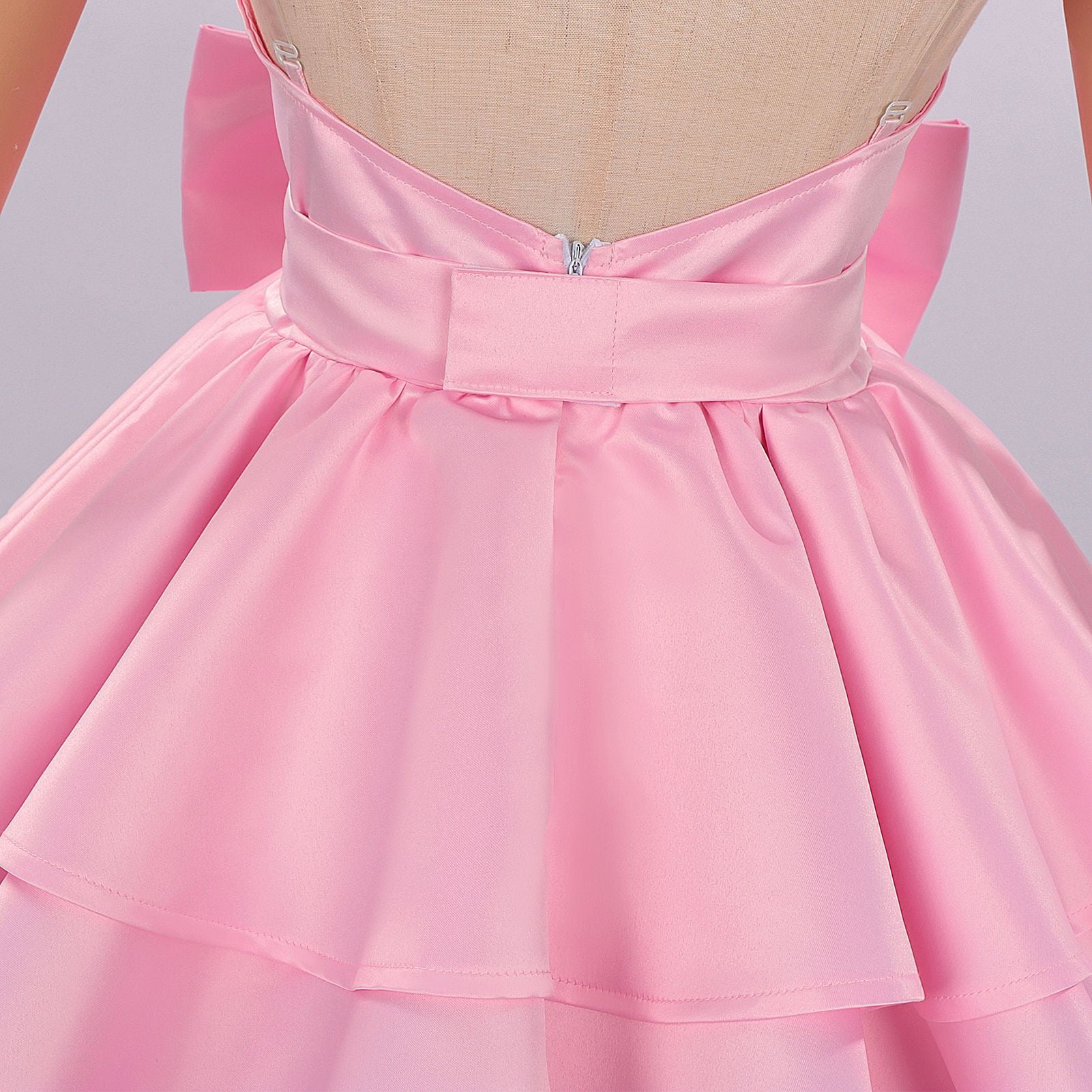 fuchsia glitter ruffle lining detail alien stage zombie stage mizi cosplay pink dress hem