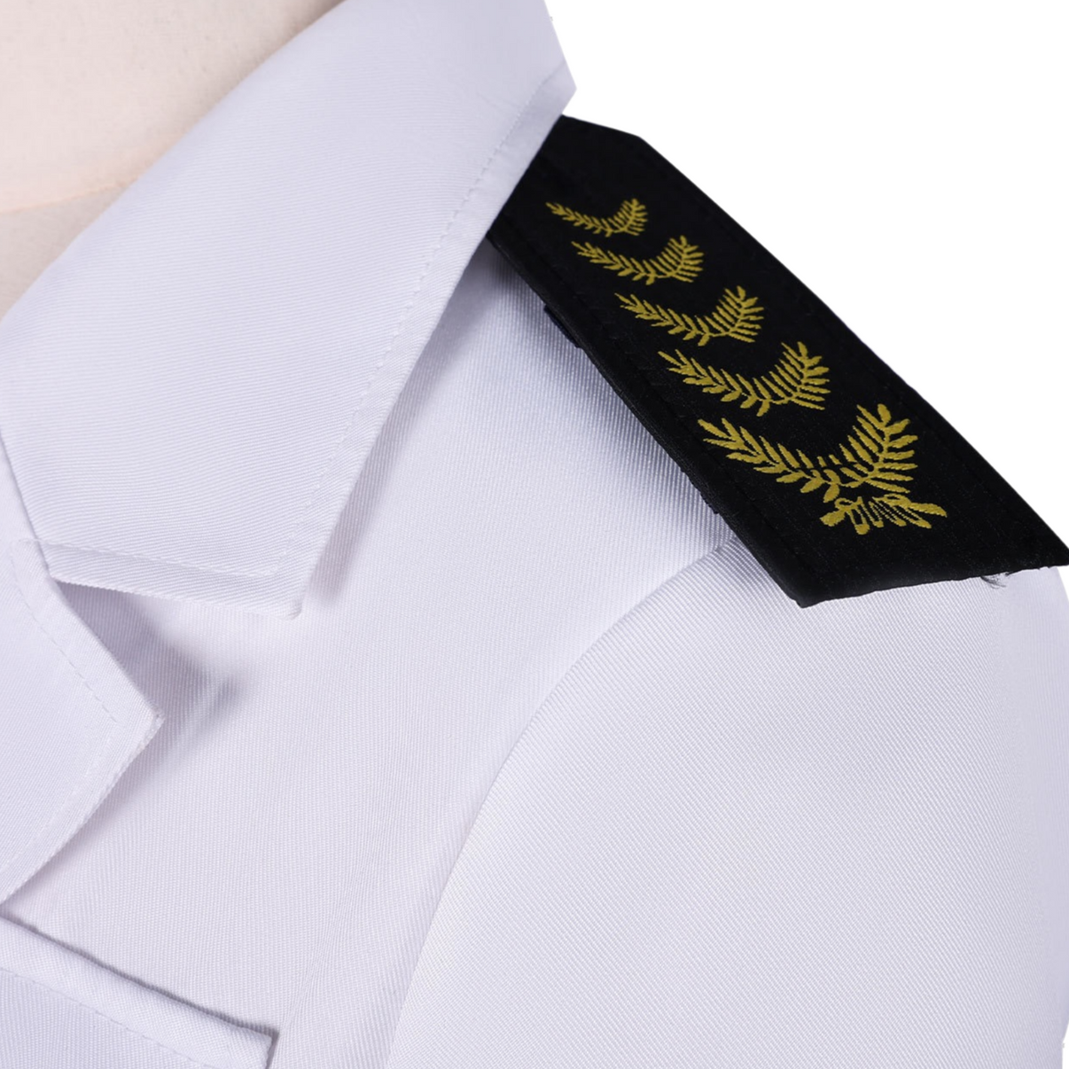sailor costume women black shoulder epaulets white uniform detail