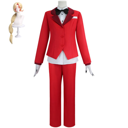 hazbim hotel charlie morningstar costume complete suit wig gloves outfit front display