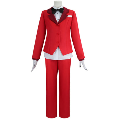 anime hazbin hotel charlie morningstar full red suit cosplay costume mannequin front shot