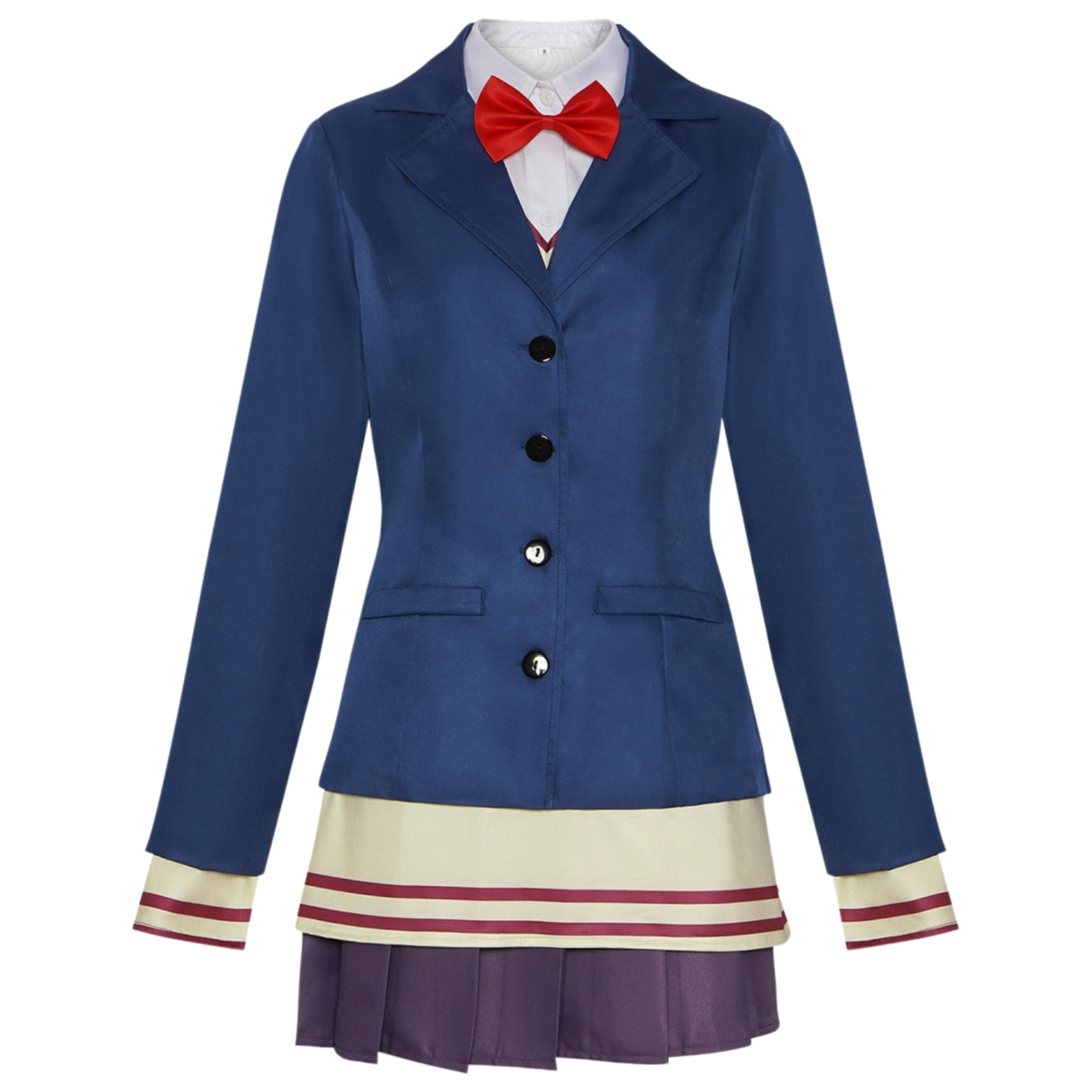 aira shiratori cosplay school uniform full costume front shot dandadan anime character outfit display