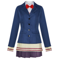 aira shiratori cosplay school uniform full costume front shot dandadan anime character outfit display
