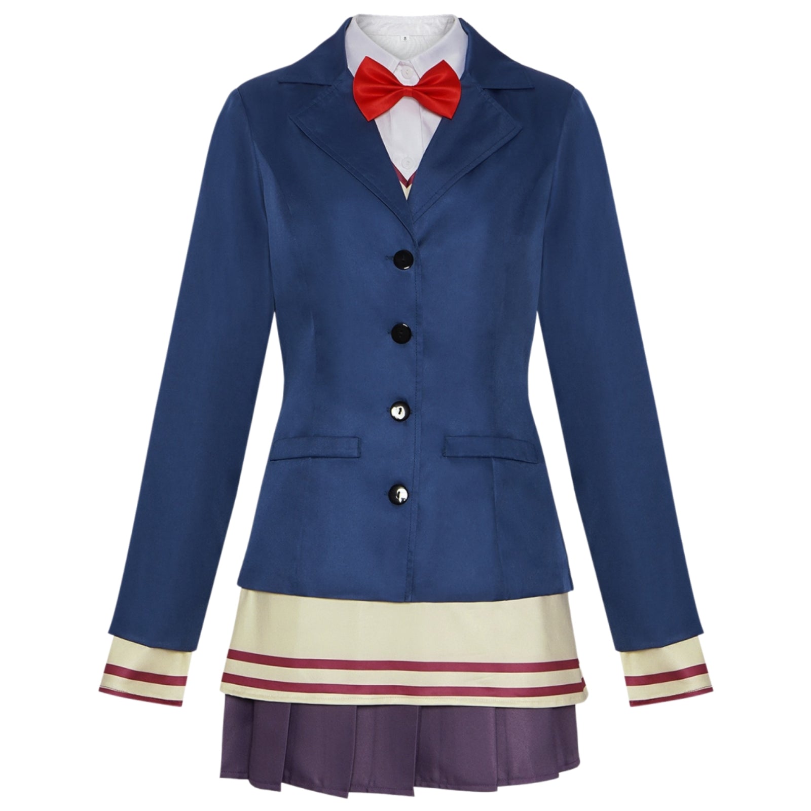 aira shiratori cosplay school uniform full costume front shot dandadan anime character outfit display