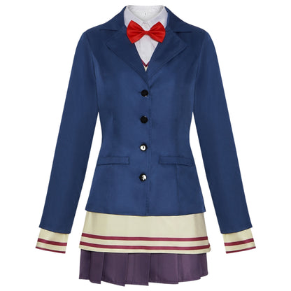 aira shiratori cosplay school uniform full costume front shot dandadan anime character outfit display
