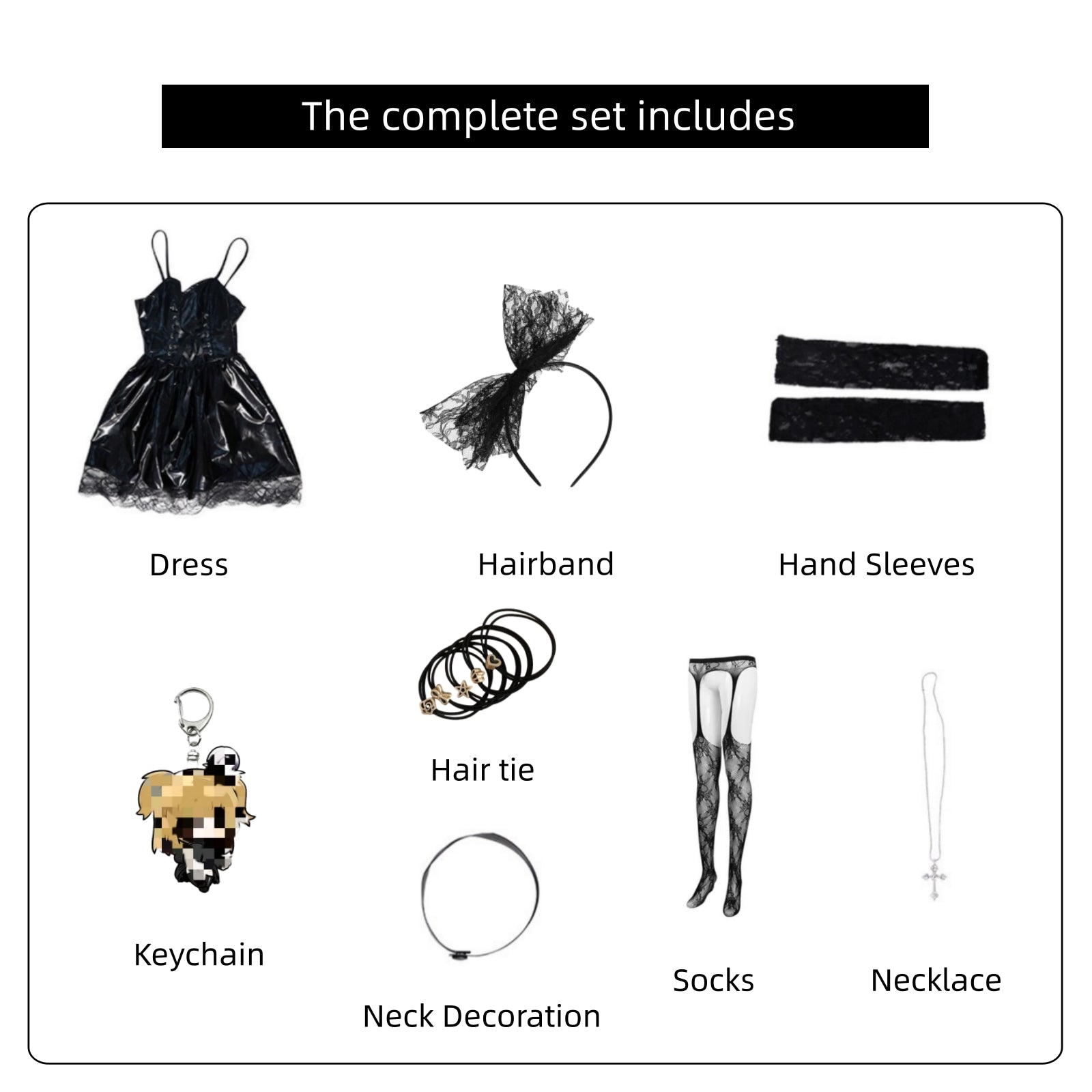 misamisa cosplay full kit anime misa uniform accessories dress necklace socks headband