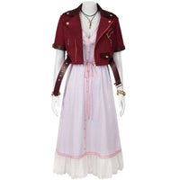 final fantasy vii aerith gainsborough cosplay costume full front view