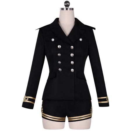 women black sailor costume full set naval cosplay party wear