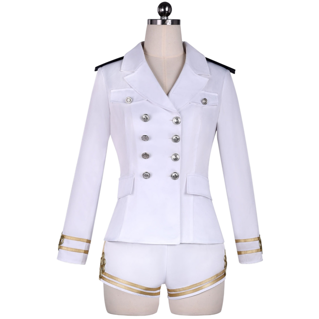 women white sailor costume full set naval cosplay party wear