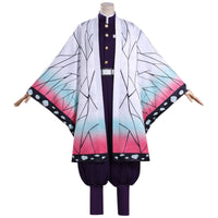 demon slayer cosplay shinobu cosplay full outfit dark embroidery butterfly kimono uniform front mannequin shot