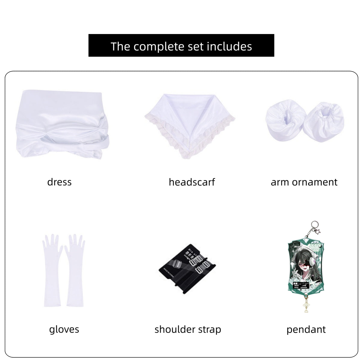 complete accessory set alien stage zombie stage sua cosplay white dress