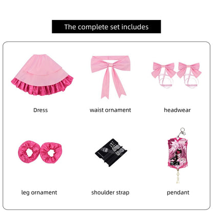 complete accessory pack alien stage zombie stage mizi cosplay pink dress bow headwear leg decor pendant