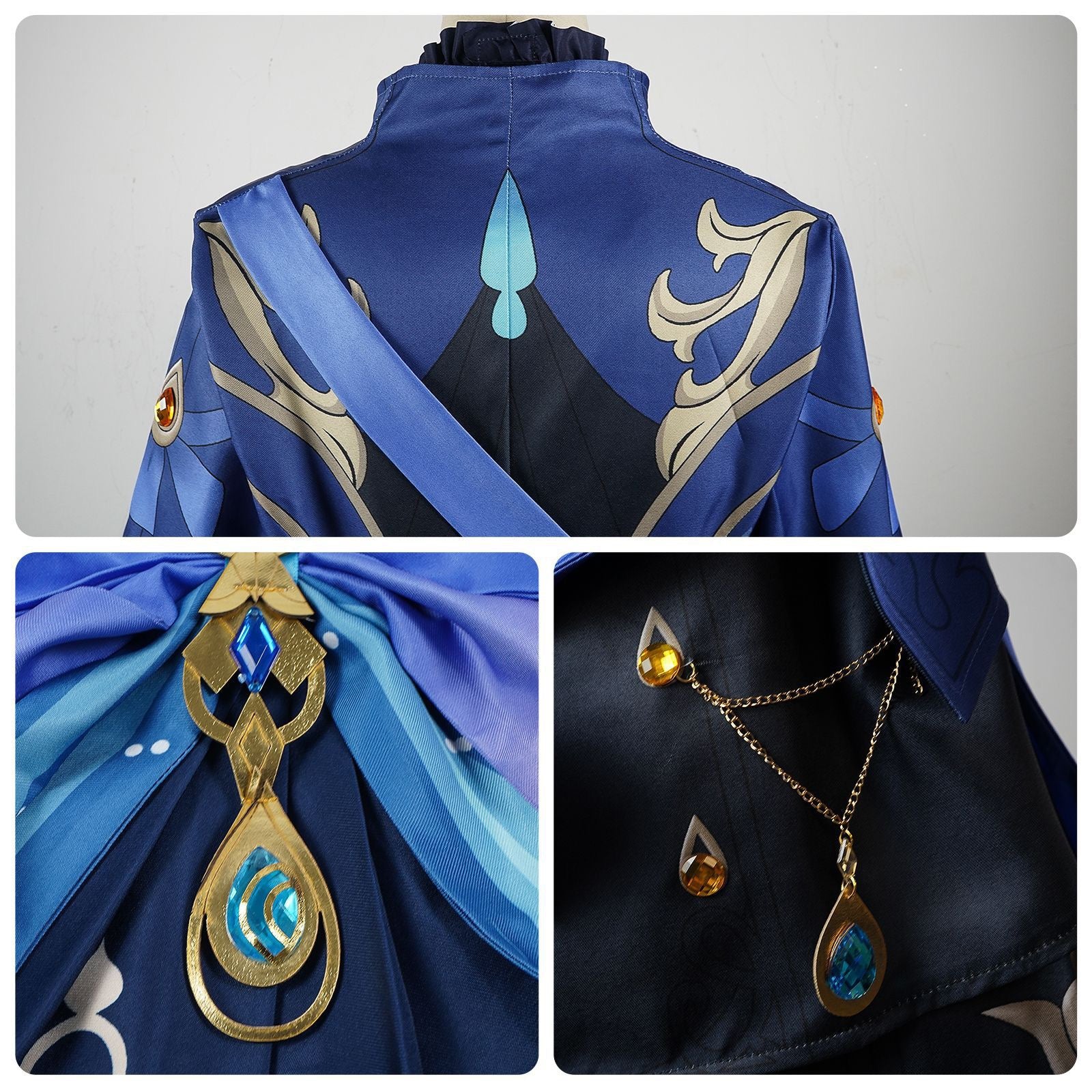 genshin cosplay furina costume rear decorative accessories detail view