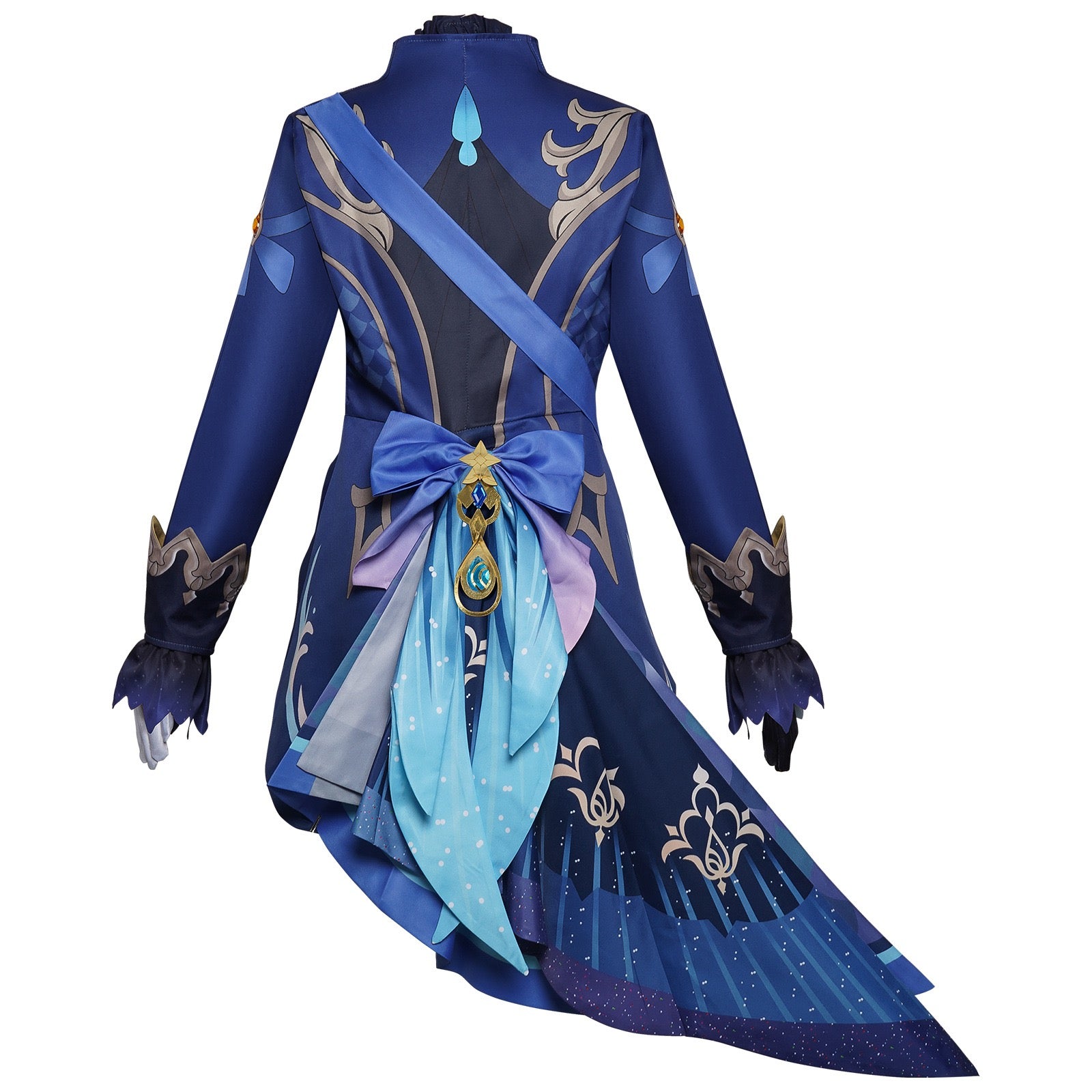 genshin cosplay furina cosplay costume back print decoration display