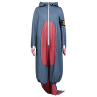gachiakuta guita hooded onesie cosplay costume with tail armband front