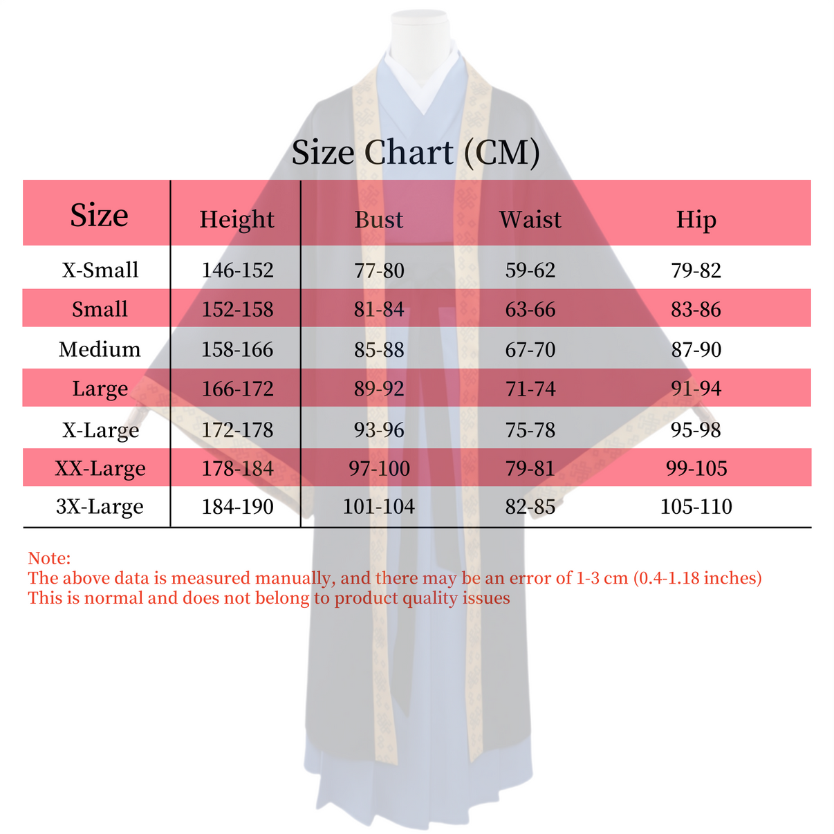 jinshi cosplay costume the apothecary diaries size chart