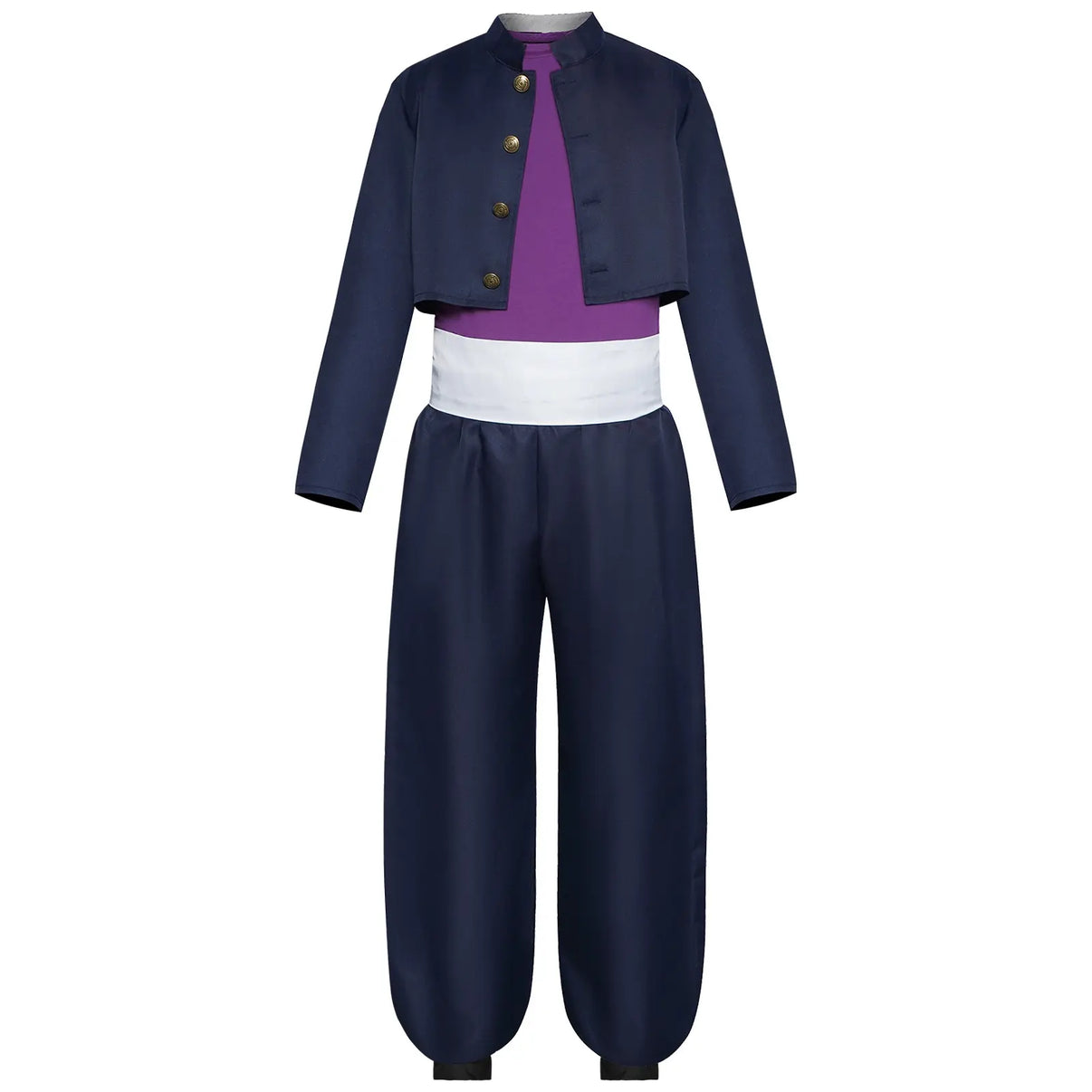 jujutsu kaisen aoi todo navy cropped jacket purple top baggy pants cosplay outfit