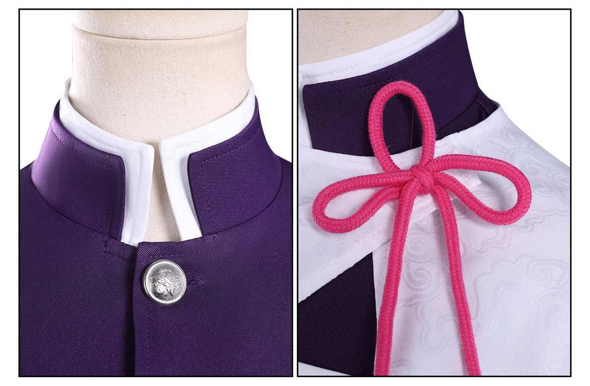 kanao tsuyuri cosplay costume stand collar pink rope bow kanawo cosplay accessory
