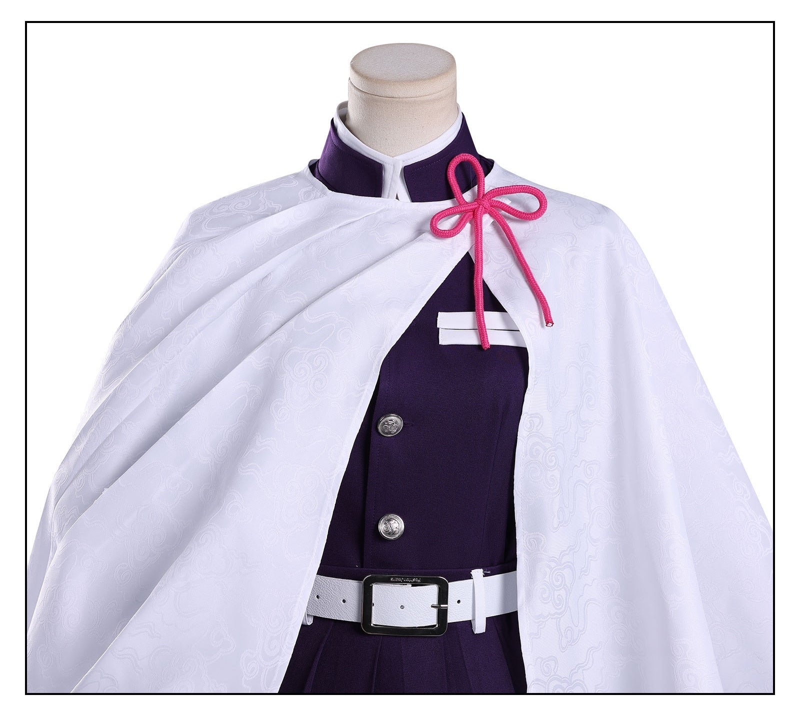 tsuyuri kanawo cosplay white cape purple uniform top detail kanao cosplay costume