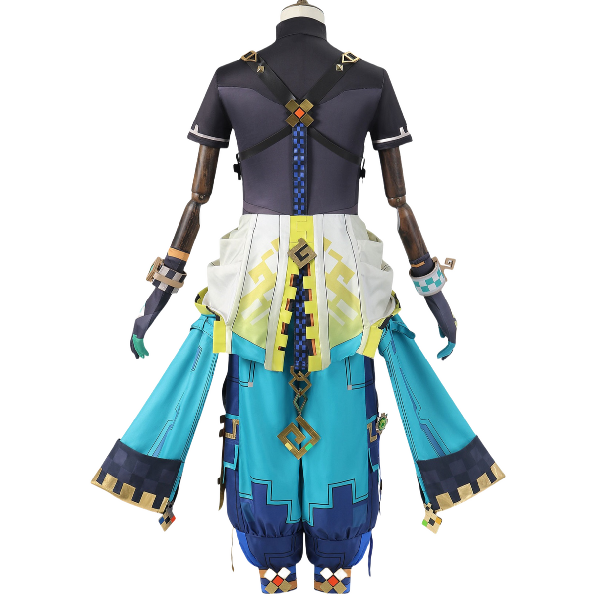 Kinich cosplay back harness waist decoration layered hem accessory