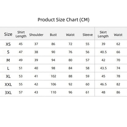 women anime jk school costume size chart xs to 3xl cm measurements