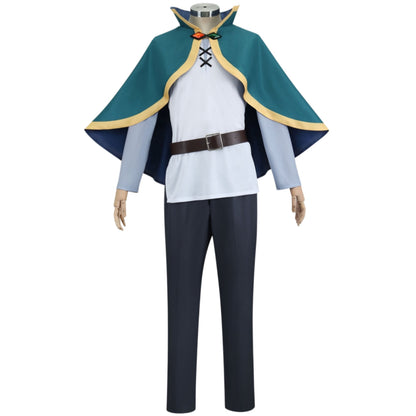konosuba god's blessing on this wonderful world kazuma satou cosplay suit cape shirt pants belt anime costume