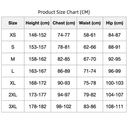 anime shizuku kuroe maid uniform size table xs to 3xl bust waist hip height cm measurements