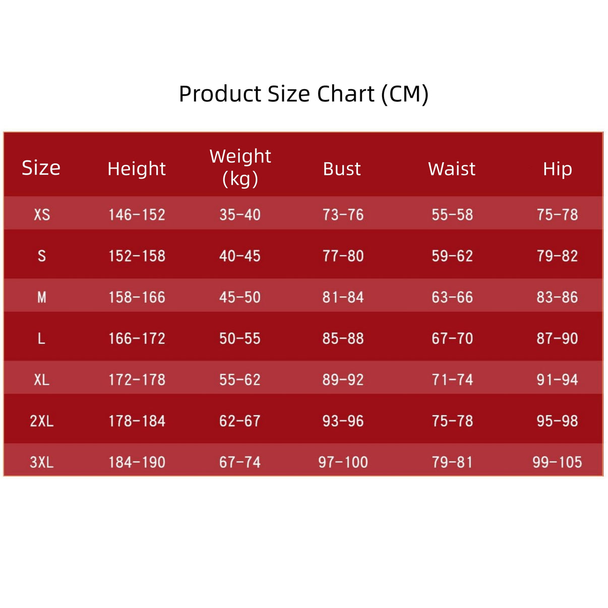 puella magi madoka magica cosplay size chart cm measurement
