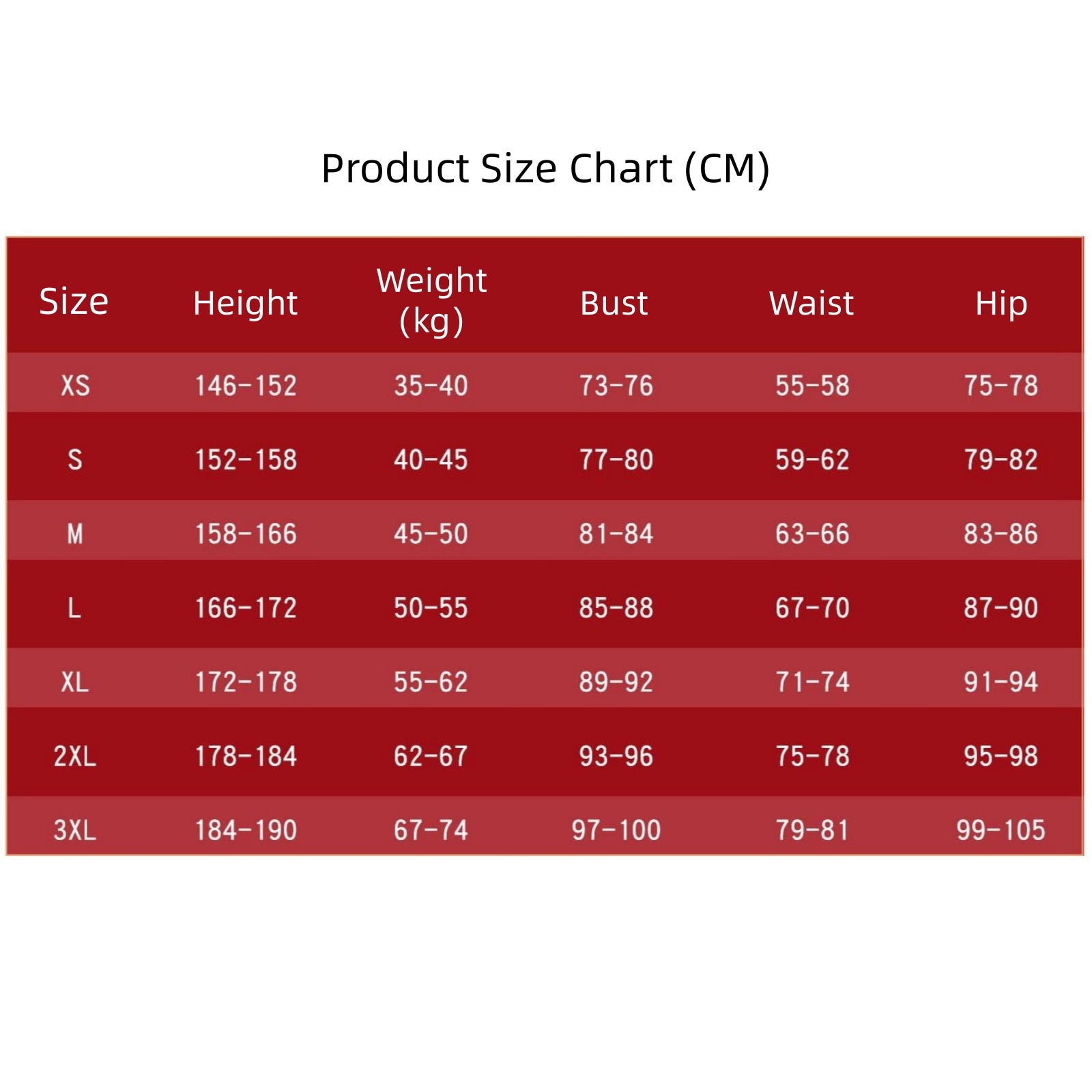 puella magi madoka magica cosplay size chart cm measurement
