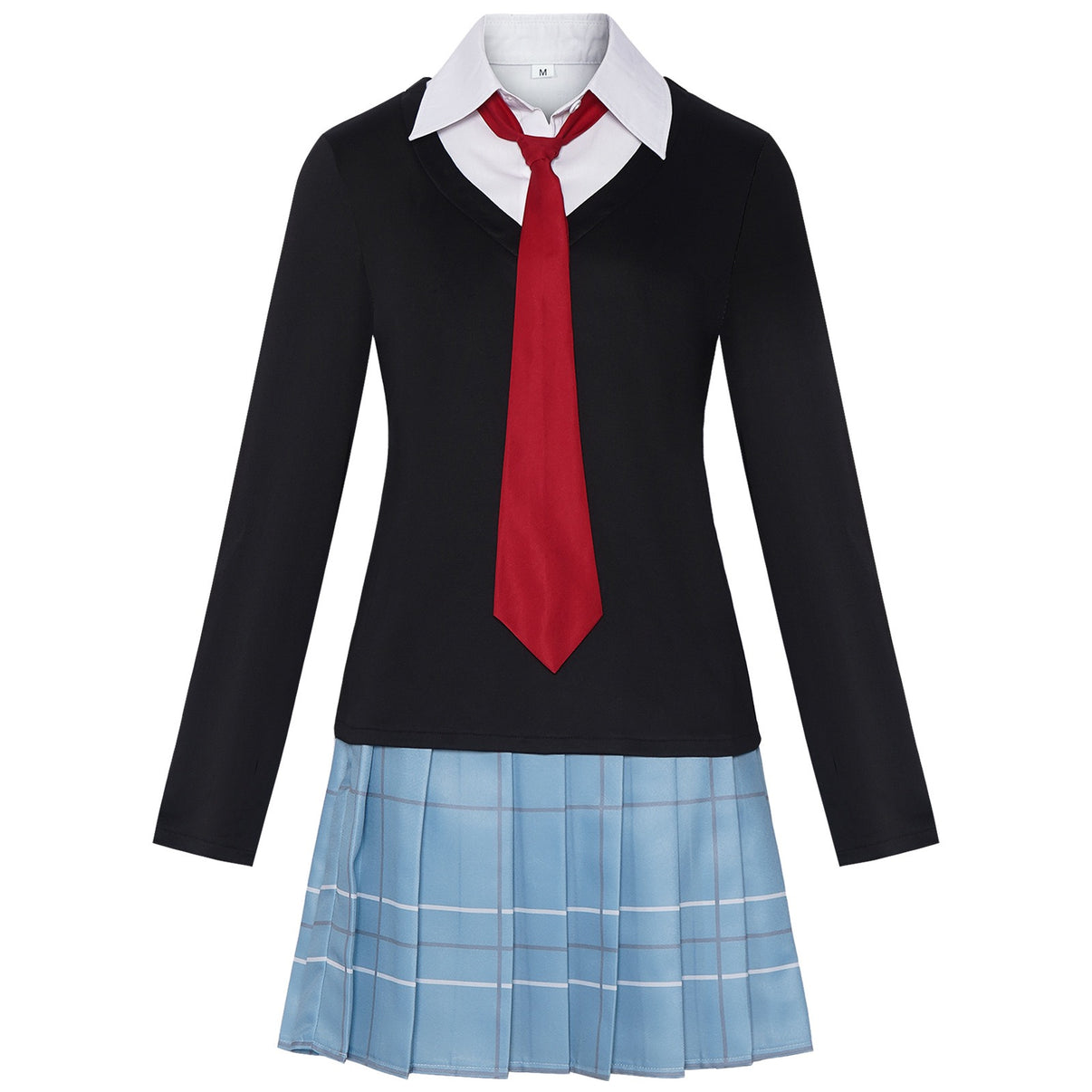 kitagawa marin school uniform inner layer black long sleeve top with shirt and red tie