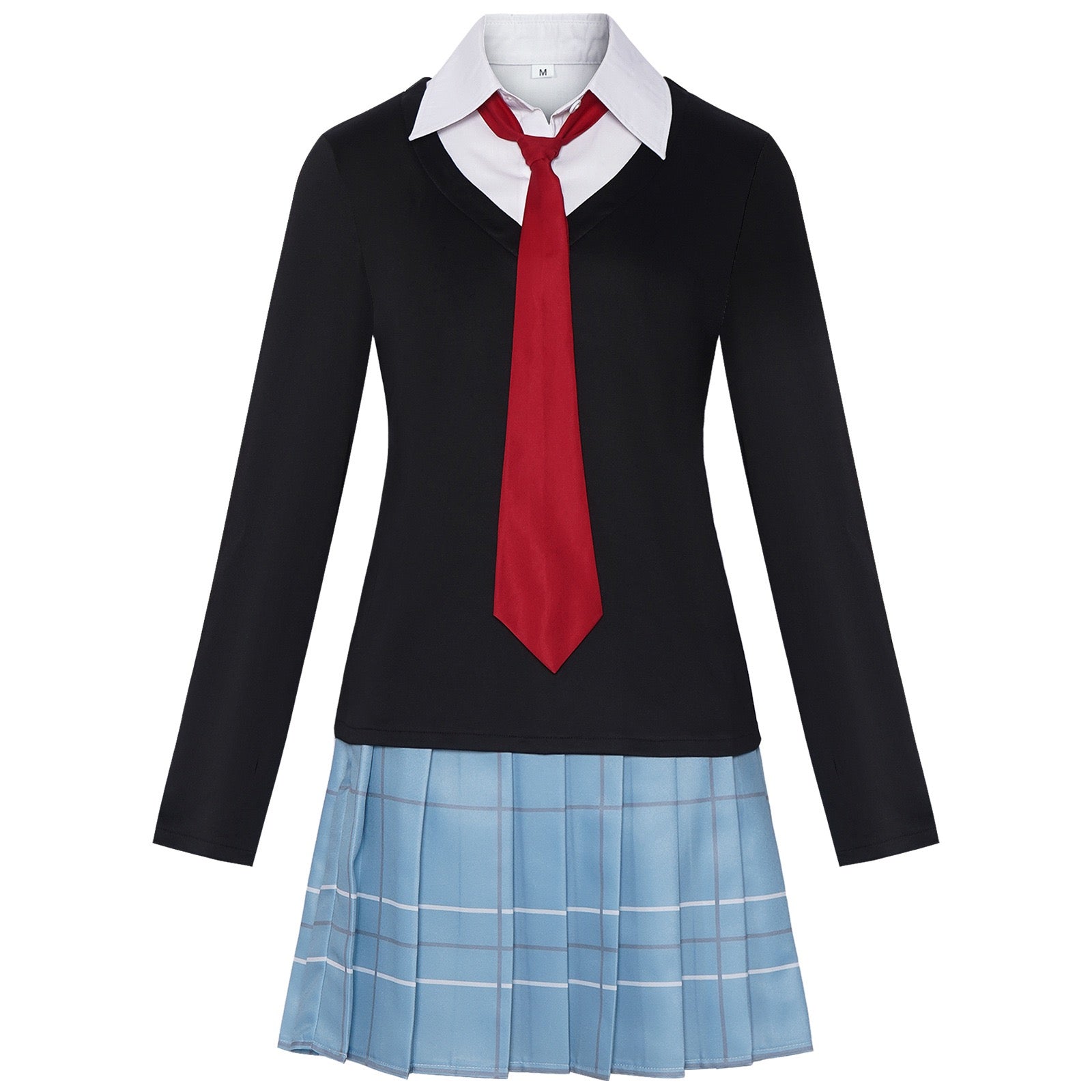 kitagawa marin school uniform inner layer black long sleeve top with shirt and red tie
