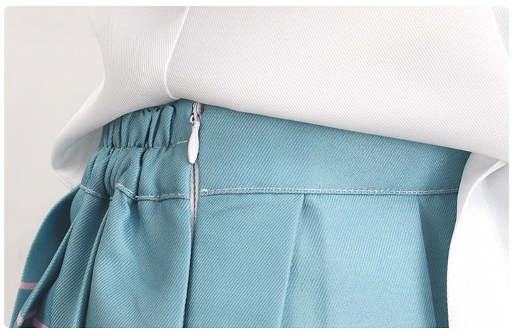 kitagawa marin cosplay pleated plaid skirt waist zipper elastic detail