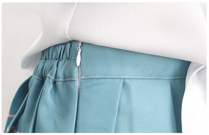 kitagawa marin cosplay pleated plaid skirt waist zipper elastic detail