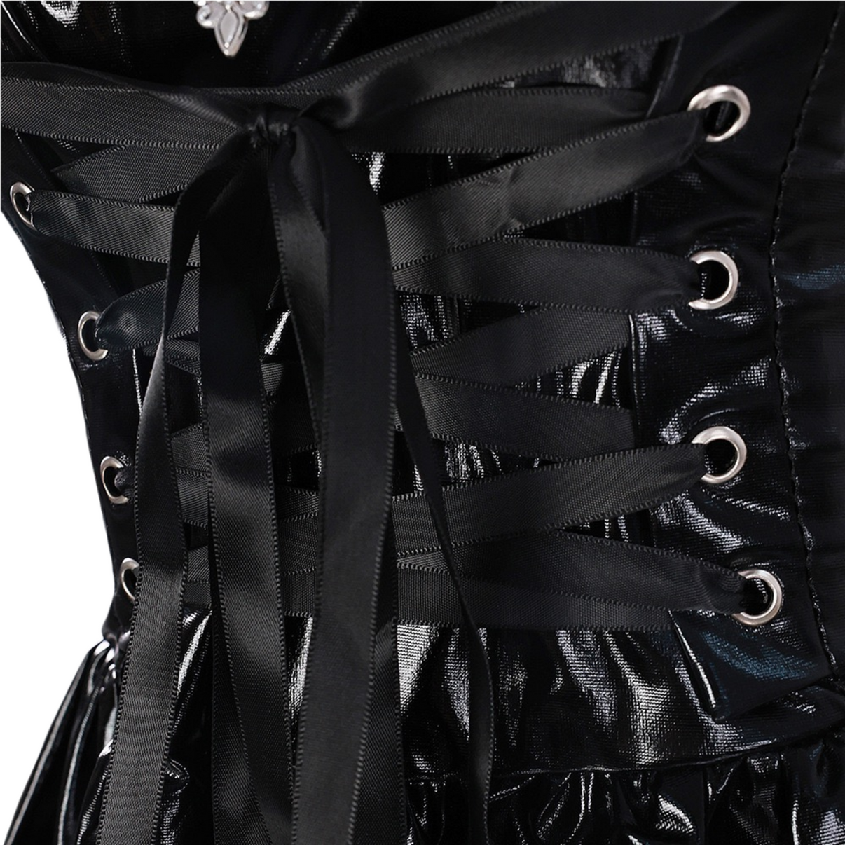 death note misamisa cosplay black dress lace up corset waist tight design