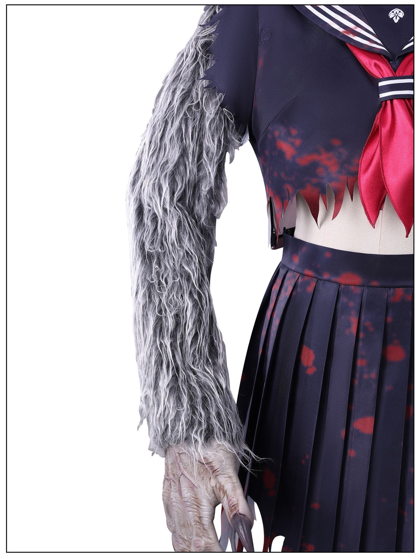 monster arm glove shimizu hinako zombie cosplay costume detail