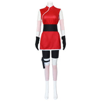 naruto haruno sakura full set red sleeveless ninja cosplay costume