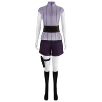 naruto hyuga hinata striped purple ninja cosplay costume complete outfit