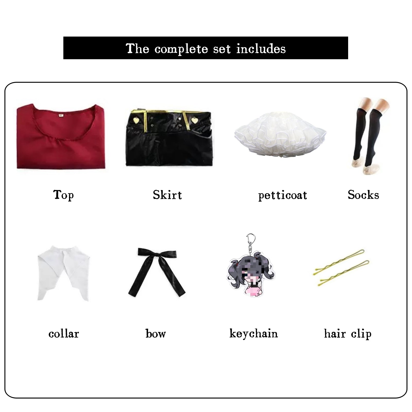 needy girl overdose cosplay full set includes accessories list