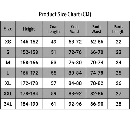 yorha a2 cosplay costume xs-3xl size table