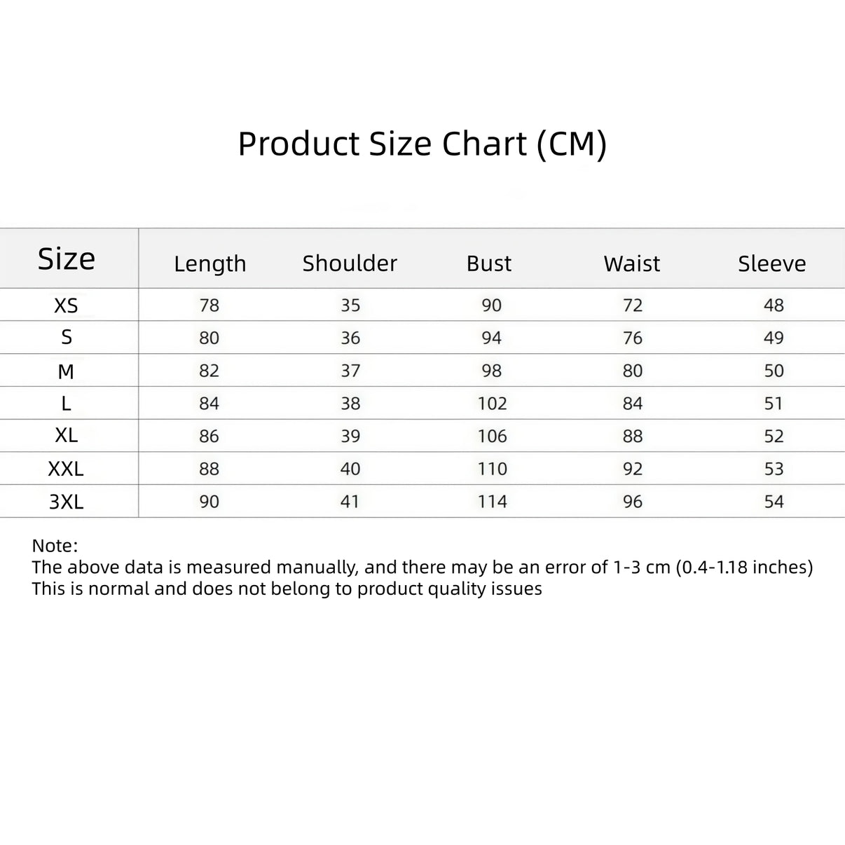 nier automata 2b cosplay size chart cm measurement table