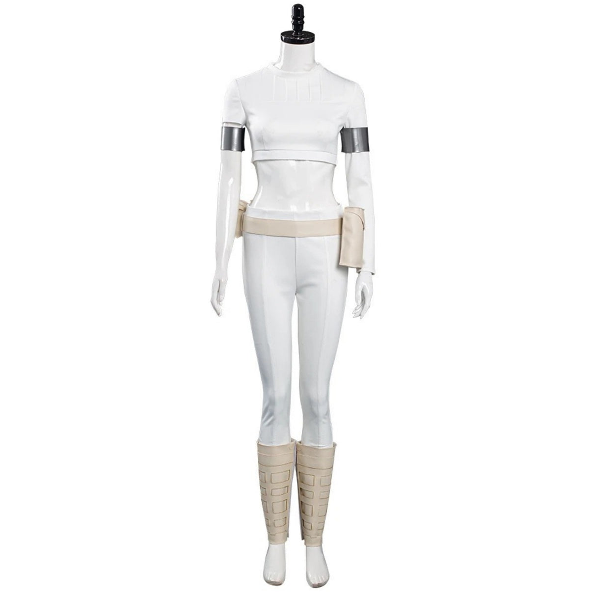 padme amidala full set white battle outfit cosplay costume